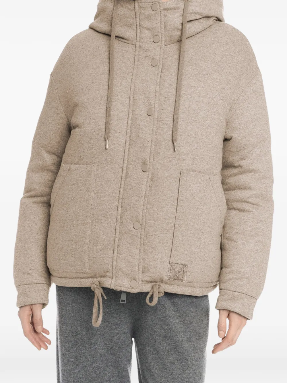 Malo reversible hooded jacket Beige