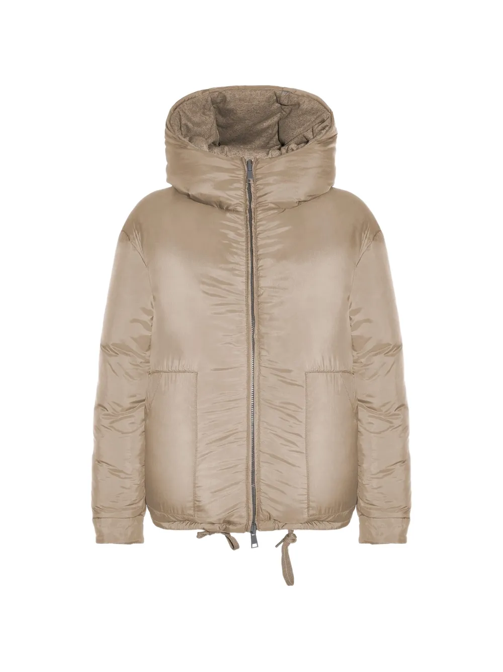 Malo reversible hooded jacket Beige