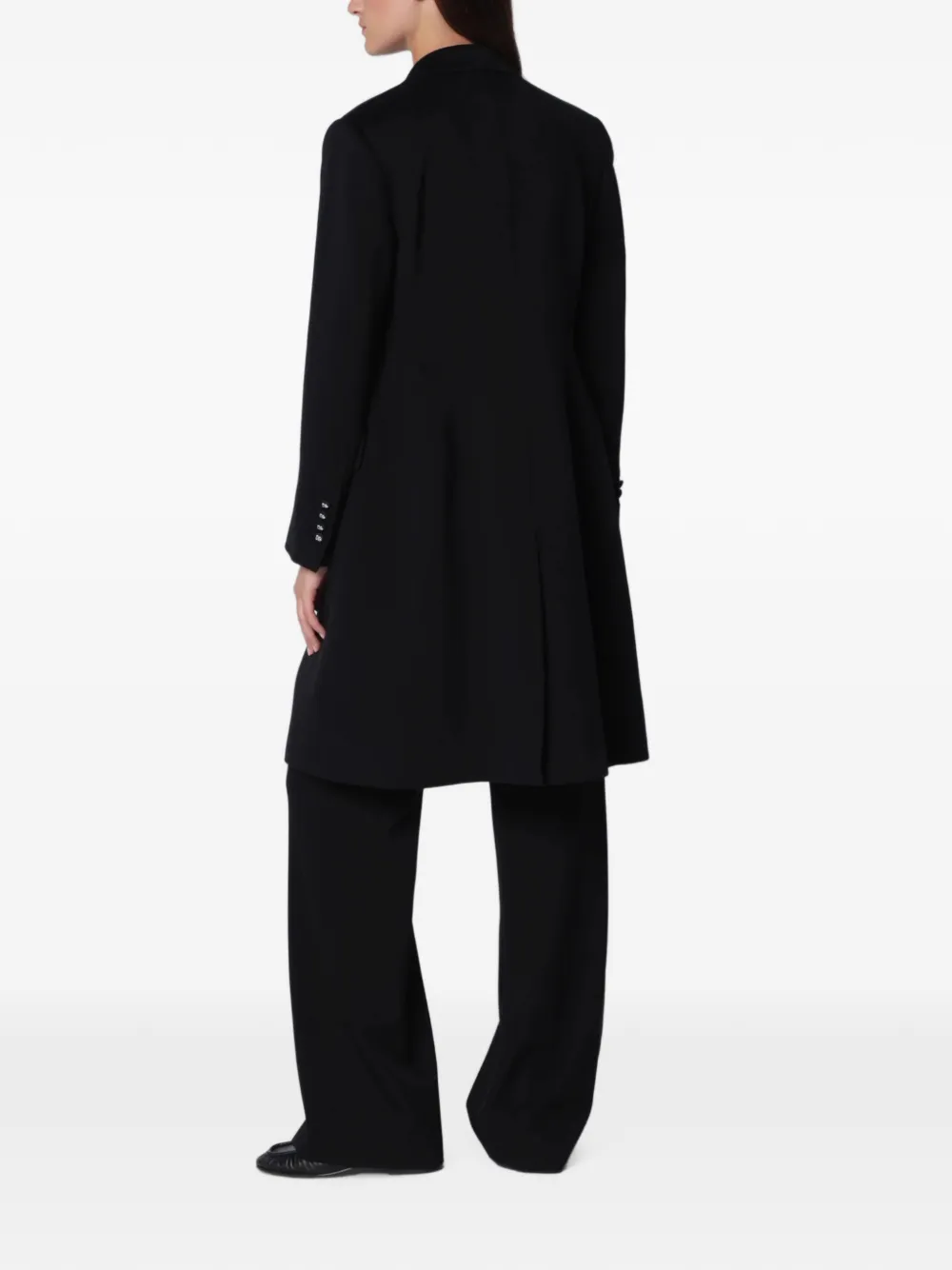 Dolce & Gabbana Wollen jas met dubbele rij knopen Zwart