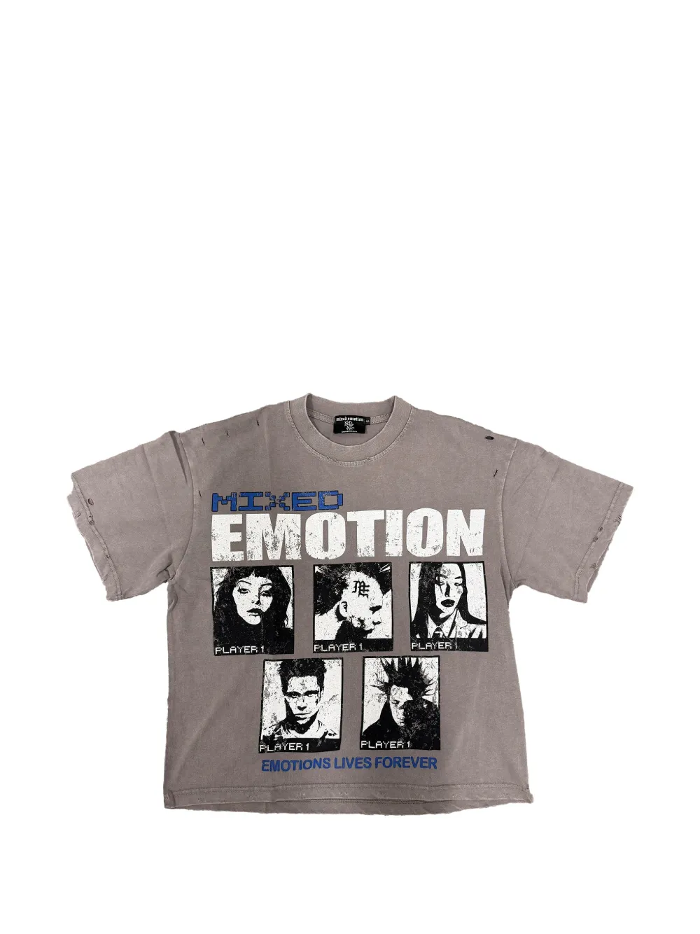 Mixed Emotion T-shirt Gallery con effetto vissuto - Grigio