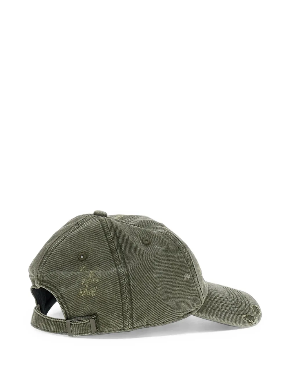 Oakley distressed logo-plaque baseball cap Groen