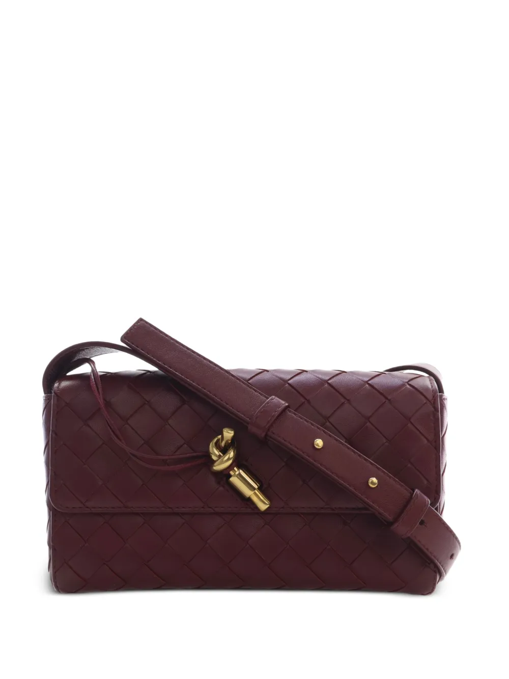 Bottega Veneta Pre-Owned 2012-2026 Mini Nappa Intrecciato Andiamo crossbody bag - Rosso