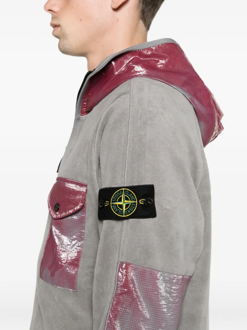 Stone Island 3-Phase Reactive hoodie Grijs