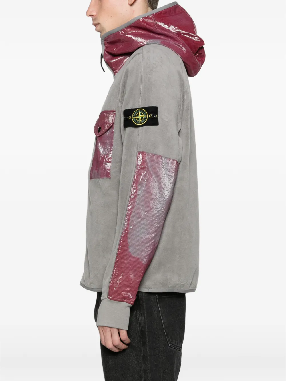 Stone Island 3-Phase Reactive hoodie Grijs