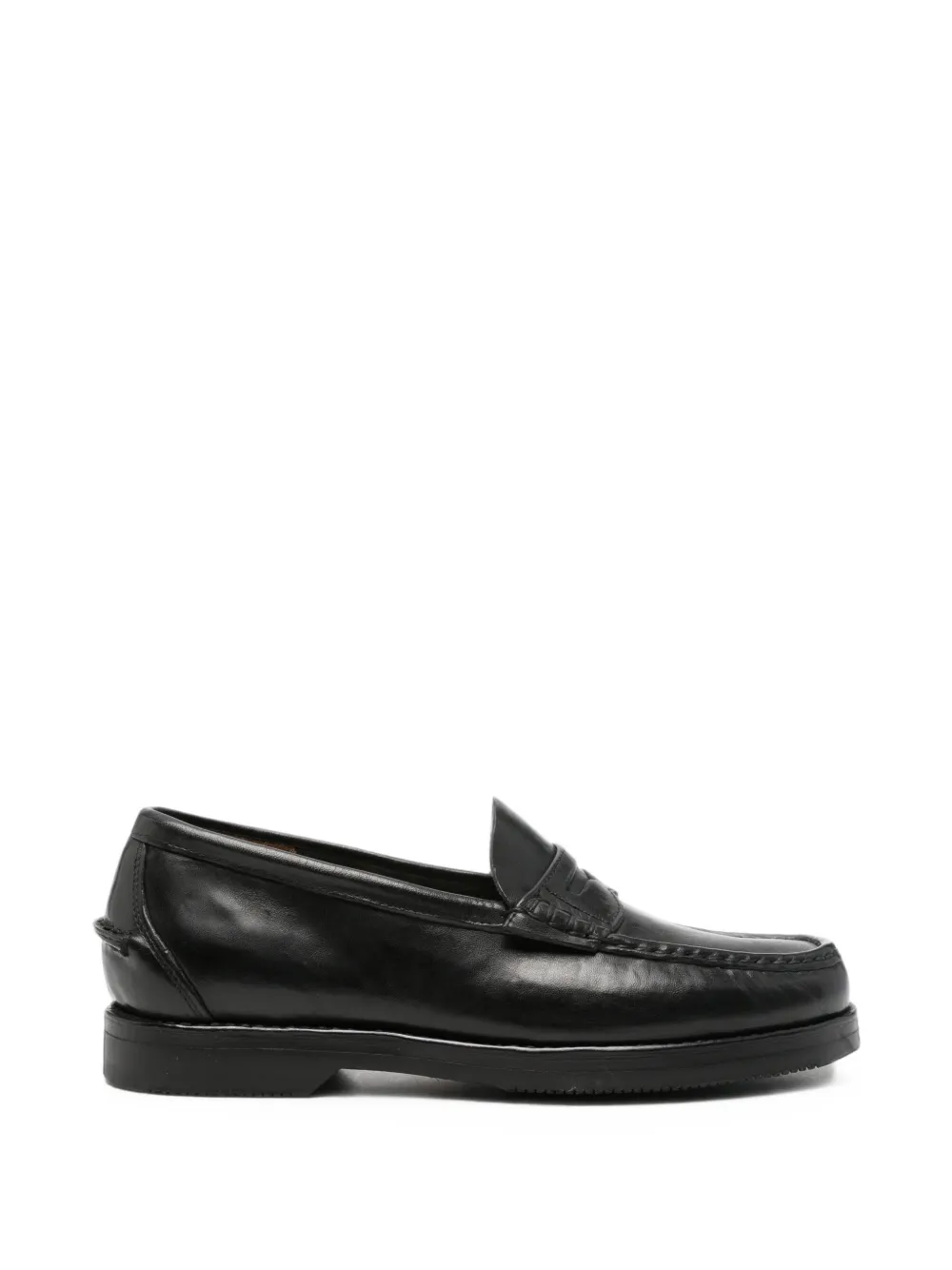 visvim Fabro-Folk leather loafers - Nero