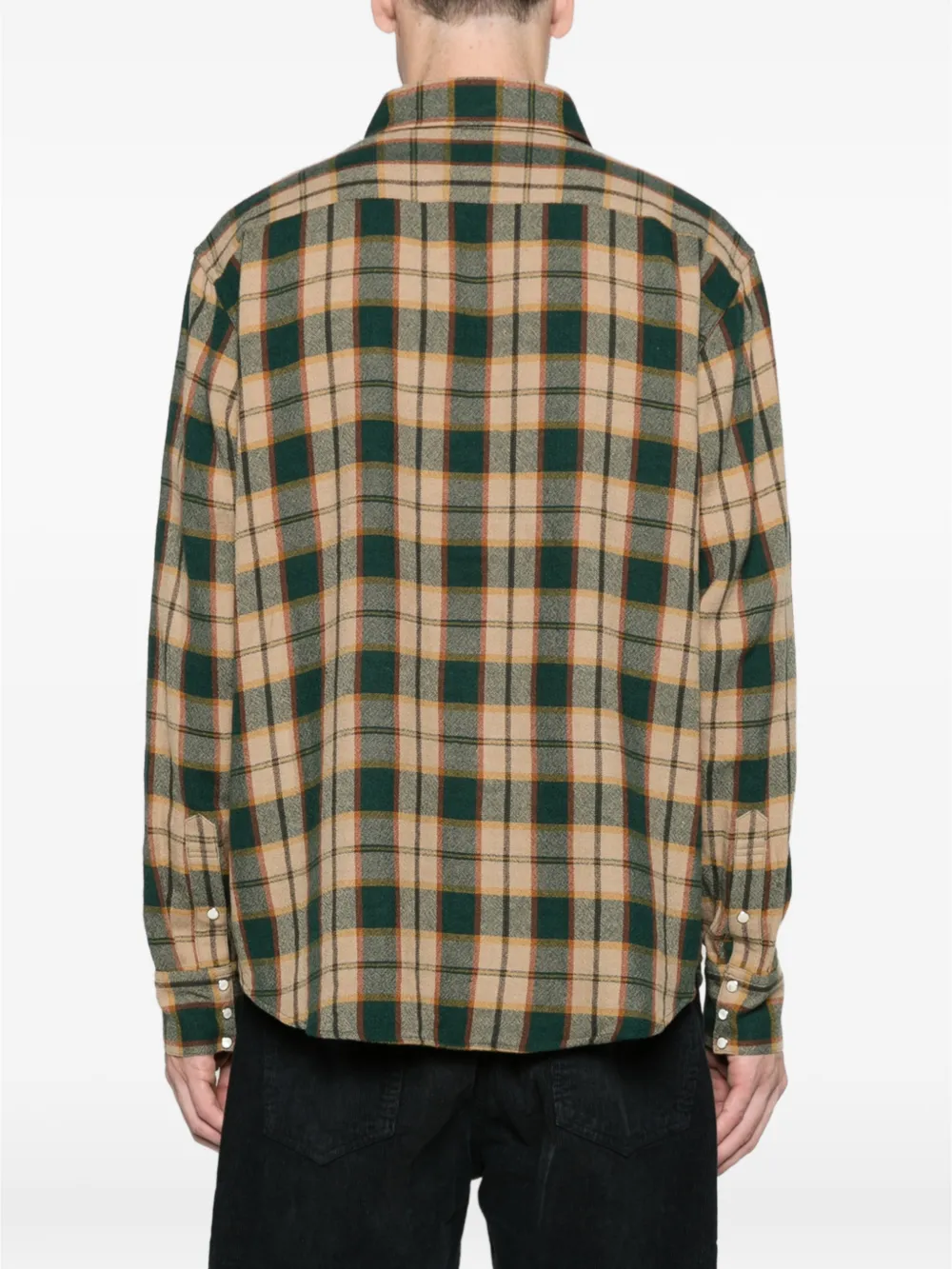visvim Meridian check flannel shirt Beige