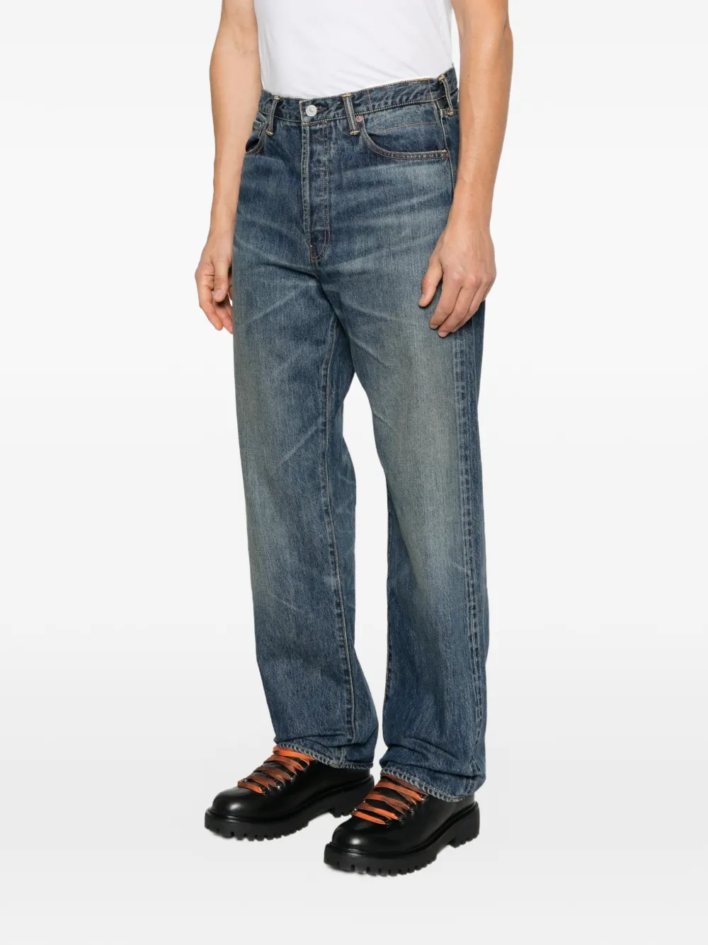 visvim Social Sculpture 01 wide-leg jeans Blauw