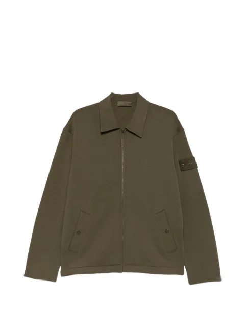 Stone Island logo-patch zip-up sweater