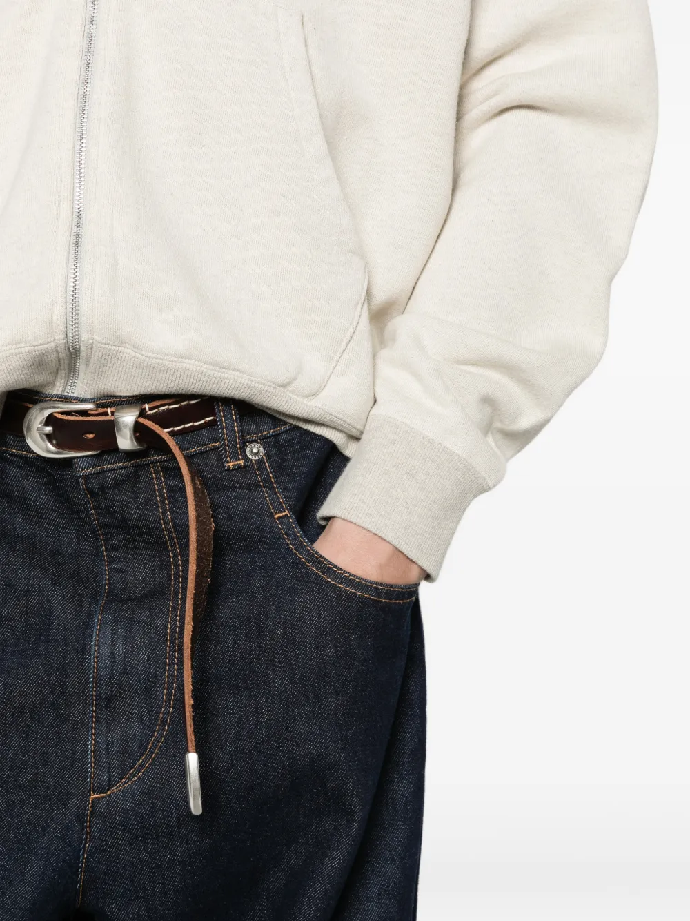 visvim Jumbo zip-up hoodie Grijs