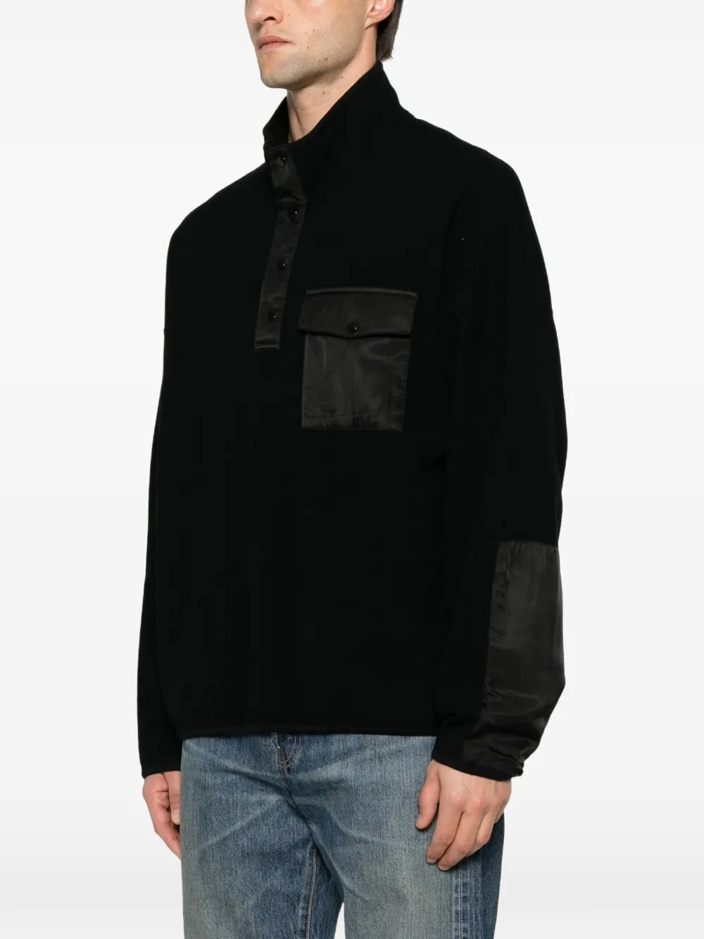 visvim Barlow trui met kwartrits Zwart