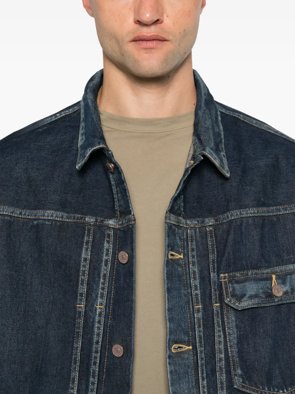visvim 102XX damaged denim jacket Blauw