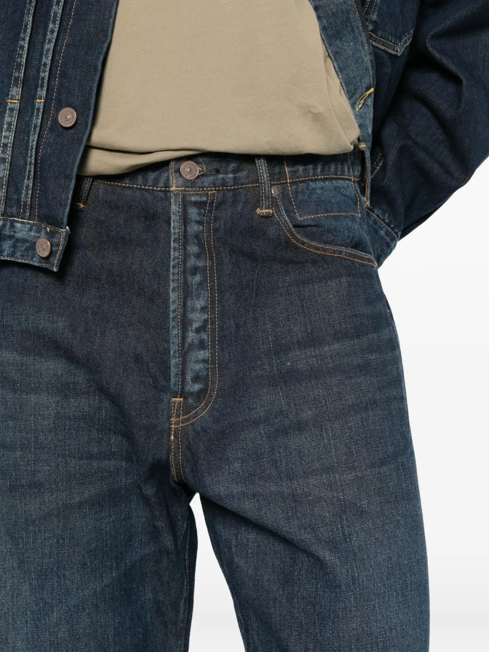 visvim Social Sculpture 01 wide-leg jeans Blauw