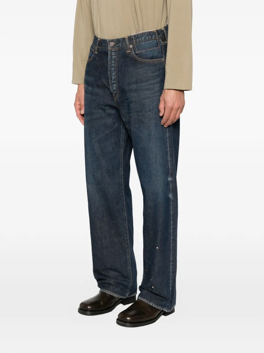 visvim Social Sculpture 01 wide-leg jeans Blauw