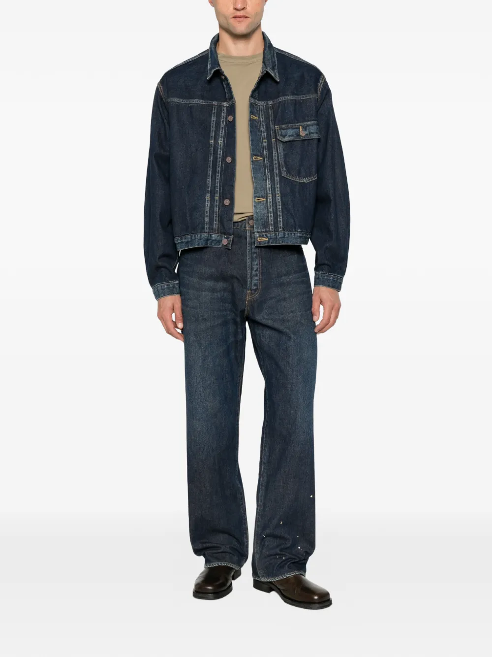visvim Social Sculpture 01 wide-leg jeans Blauw