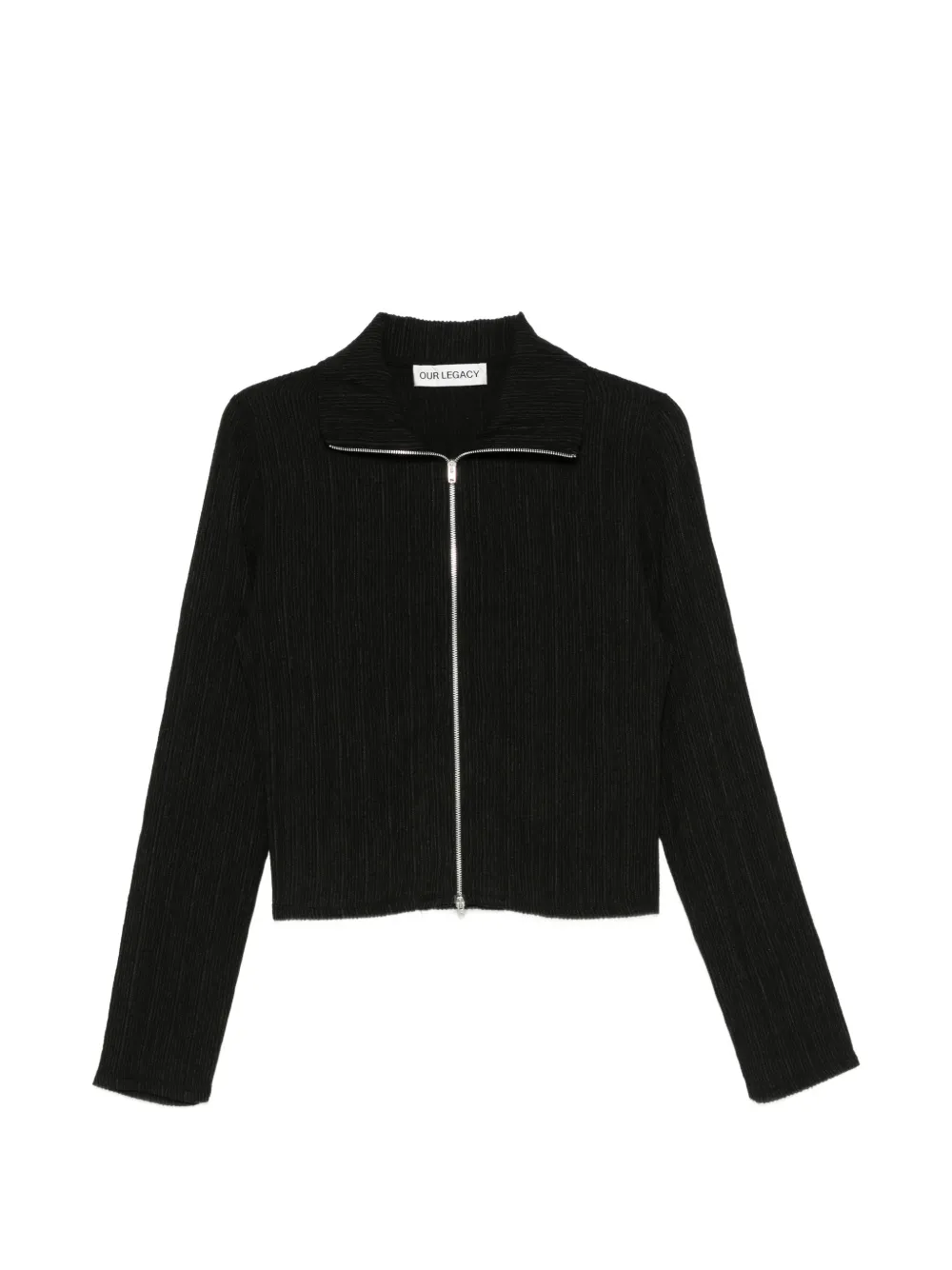 OUR LEGACY slim zip longsleeve jacket Zwart