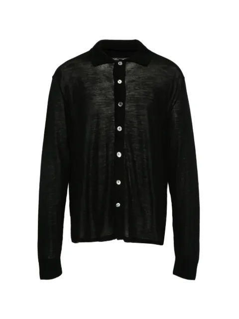 OUR LEGACY fall cardigan black superfine merino