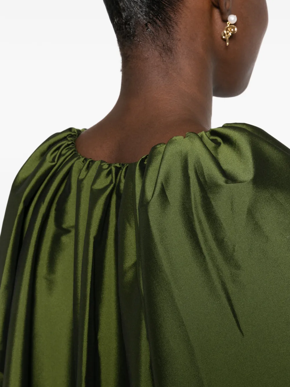 Bernadette George maxi-jurk met pofmouwen Groen