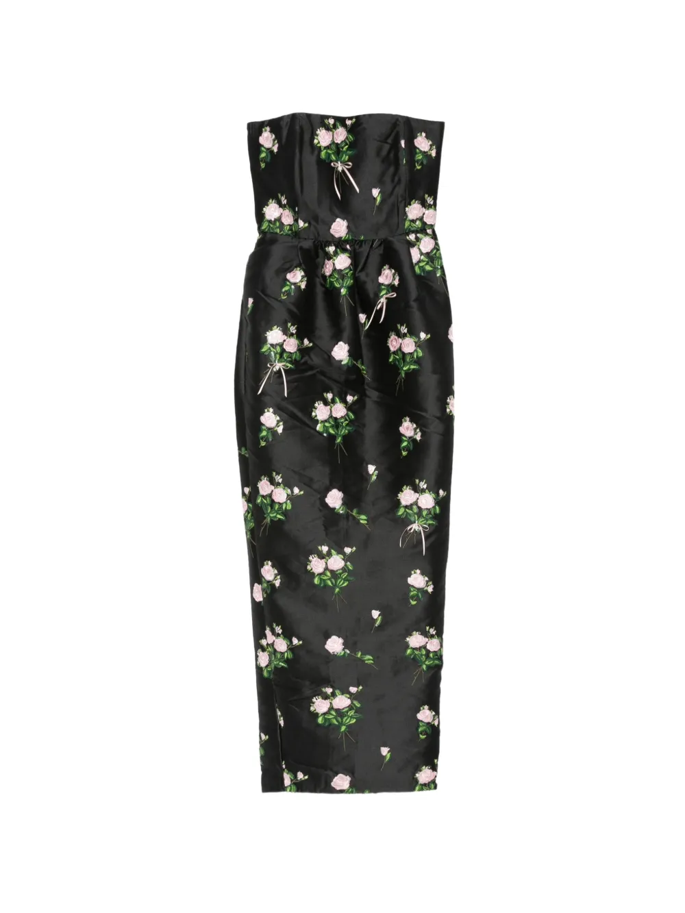 Bernadette Lena embroidered maxi dress in Black