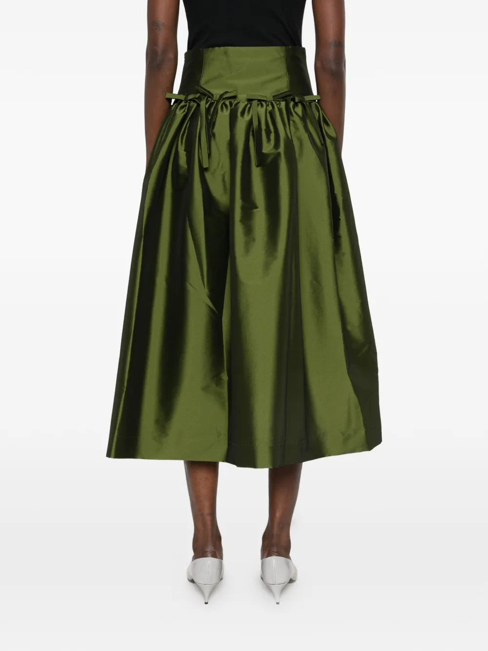 Bernadette Oscar midi-rok met strikdetail Groen
