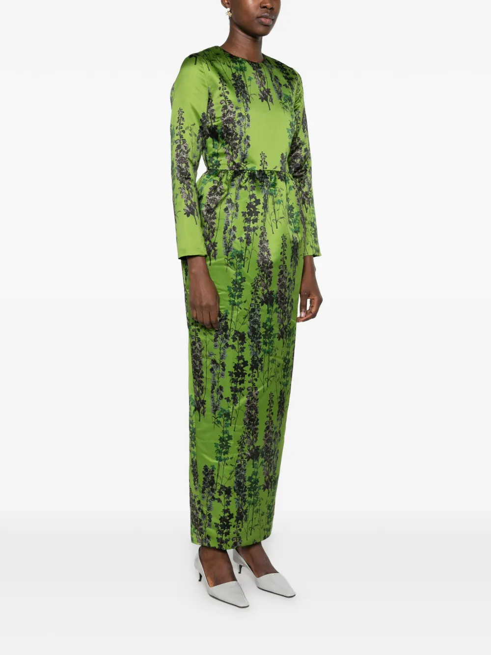 Bernadette Lenny maxi-jurk met bloemen-print Groen