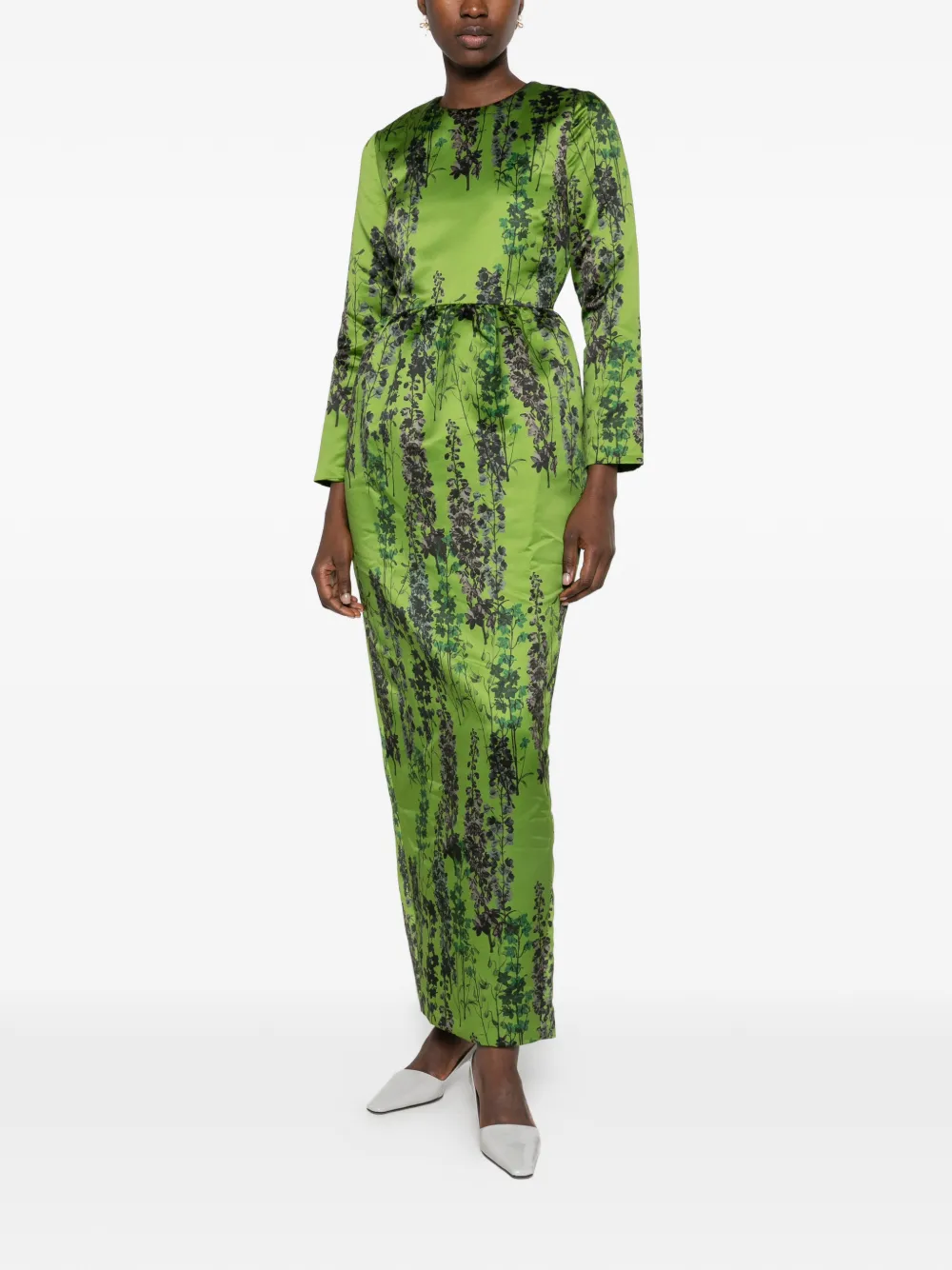 Bernadette Lenny maxi-jurk met bloemen-print Groen