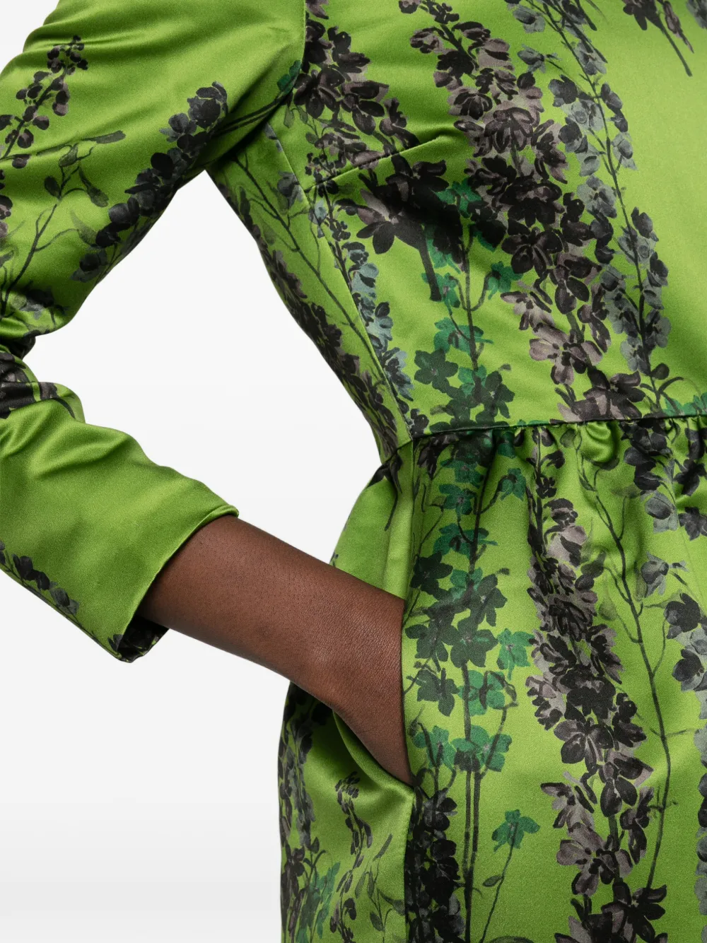 Bernadette Lenny maxi-jurk met bloemen-print Groen