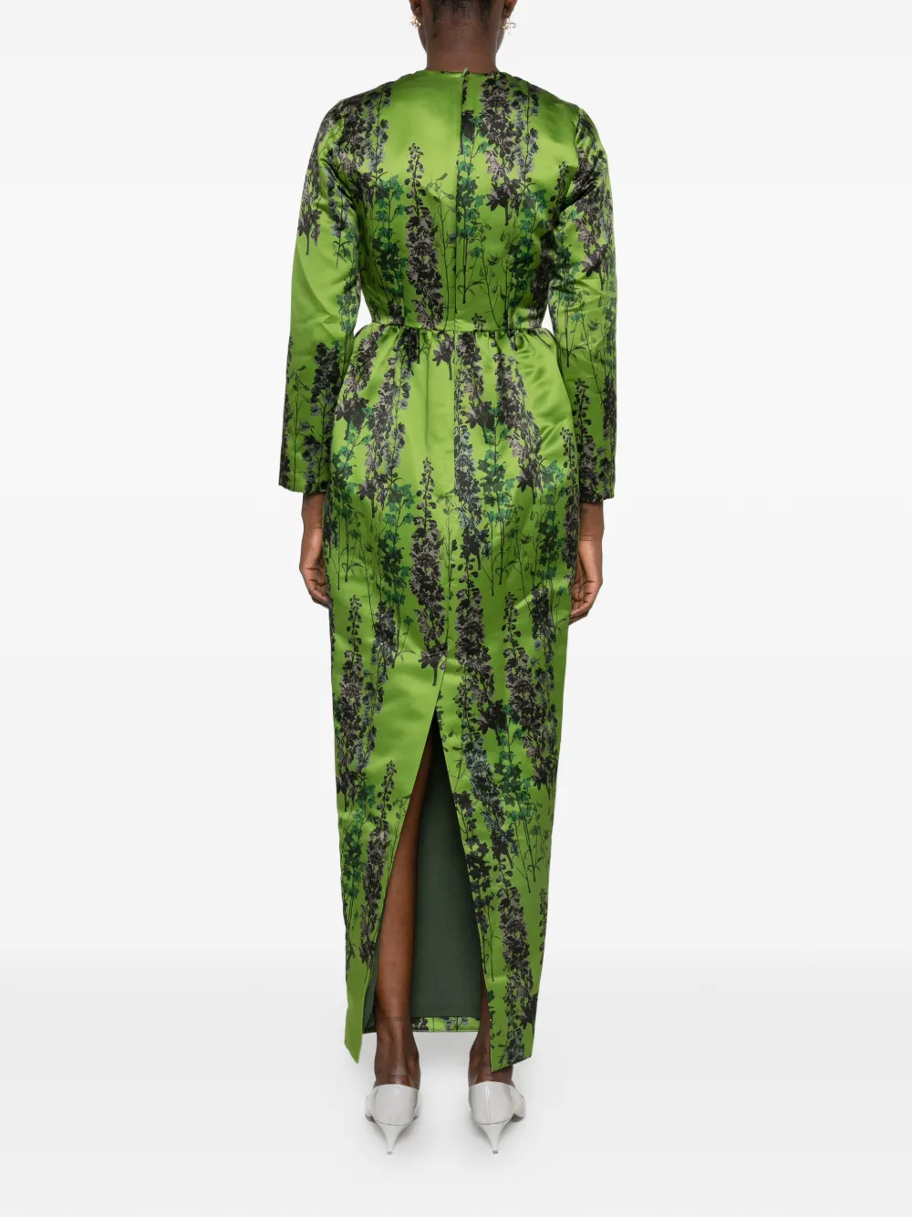 Bernadette Lenny maxi-jurk met bloemen-print Groen