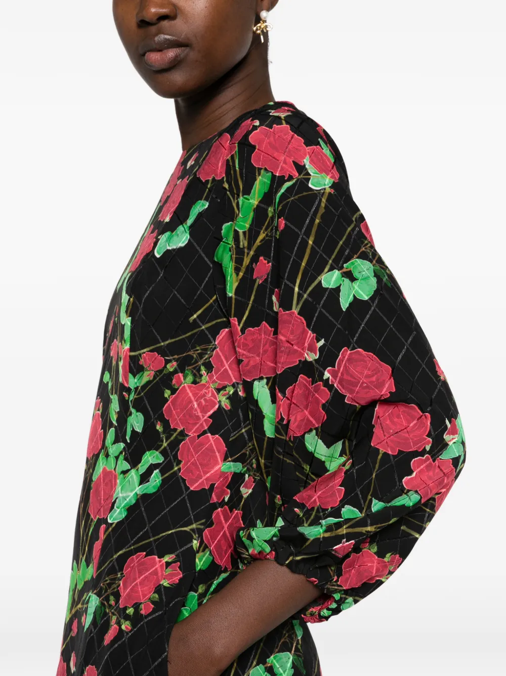 Bernadette Roxette maxi-jurk met bloemen-print Zwart