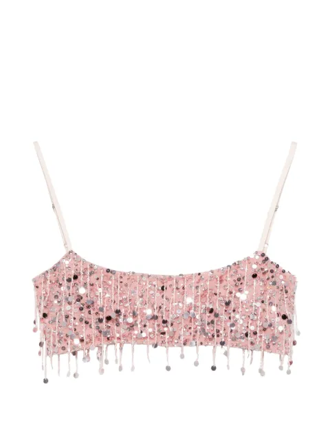Asta Resort Yasmin hand-beaded bralette - blush pink