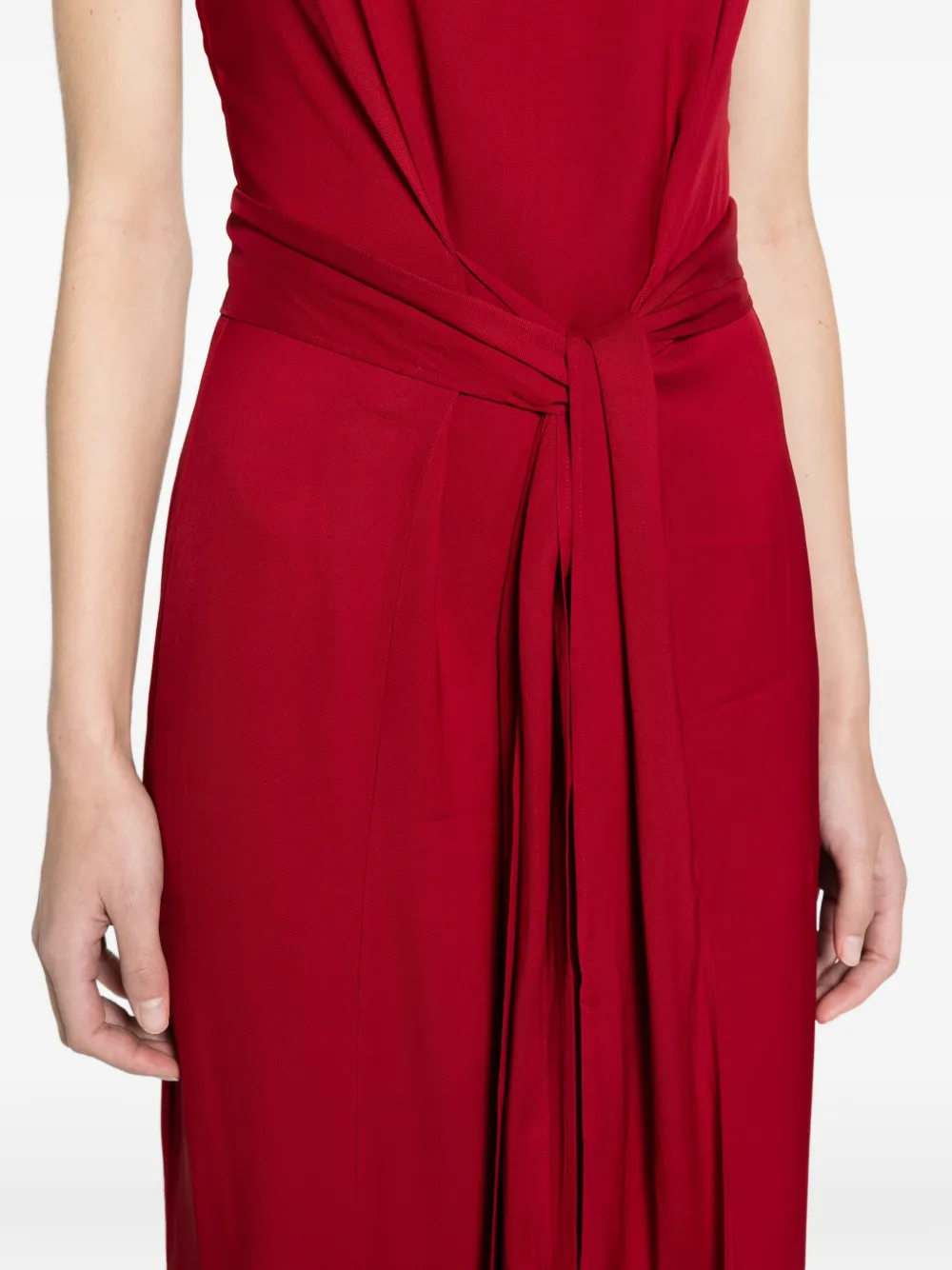Polo Ralph Lauren column fringe dress Rood
