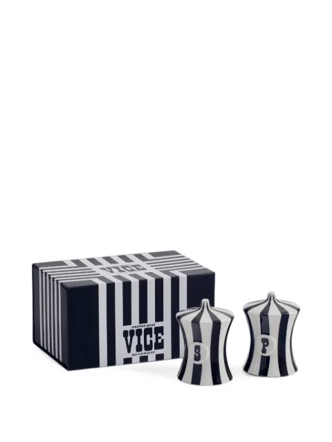 Jonathan Adler Vice striped salt and pepper set (set of two)