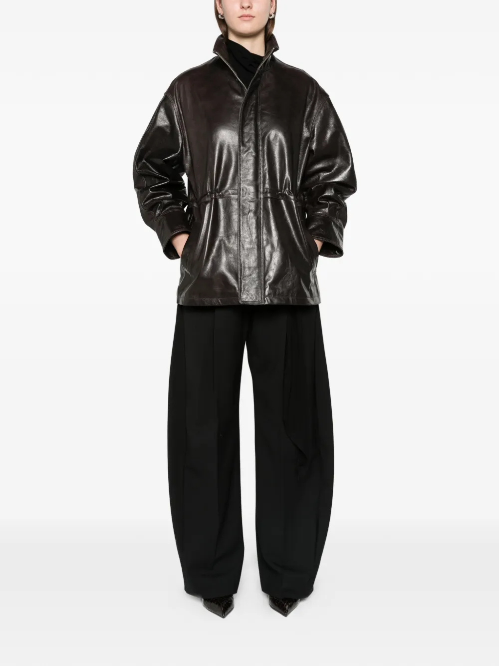 Arma Alia leather jacket Bruin