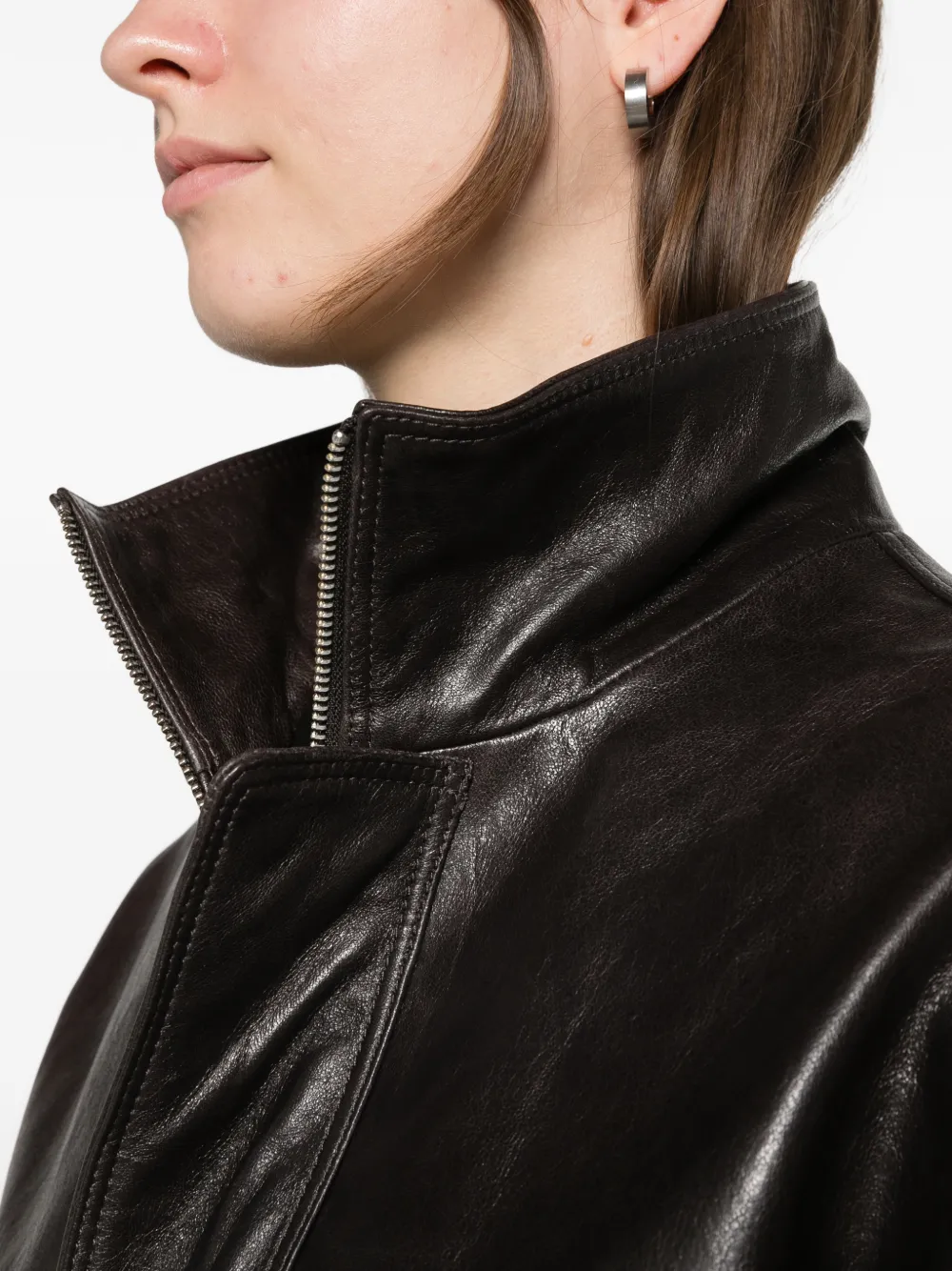Arma Alia leather jacket Bruin