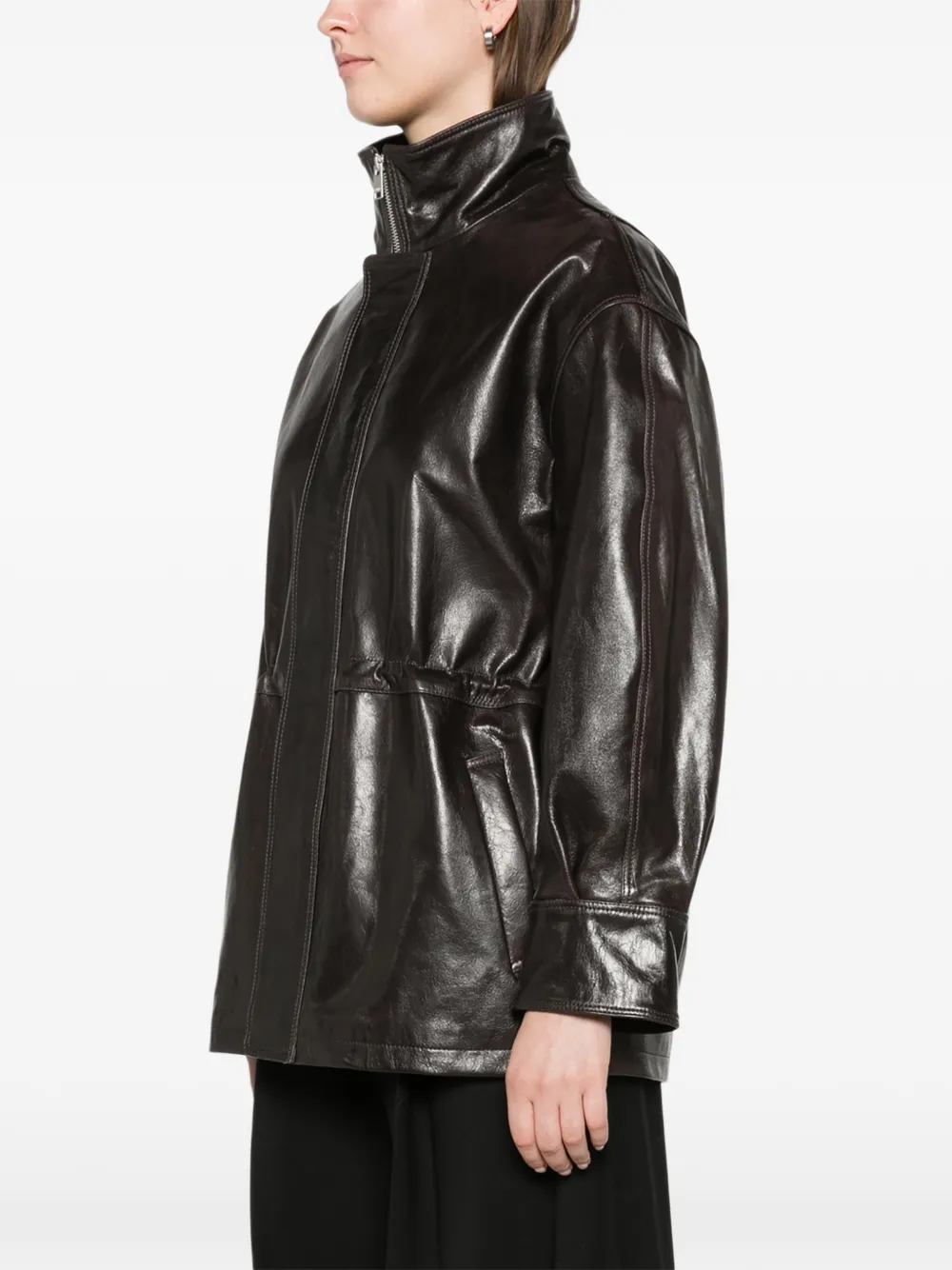Arma Alia leather jacket Bruin