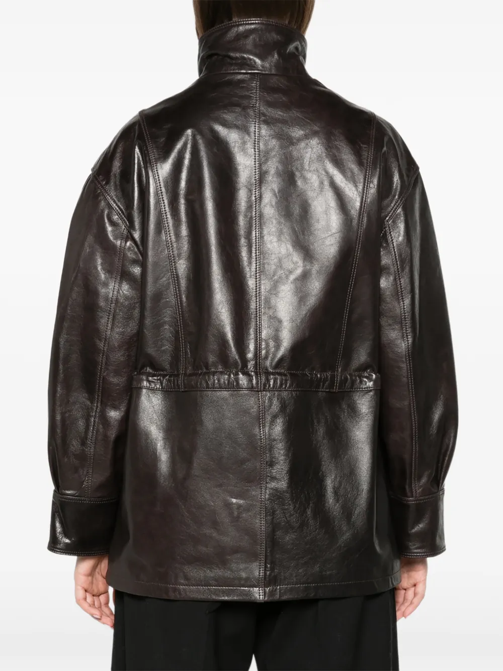 Arma Alia leather jacket Bruin