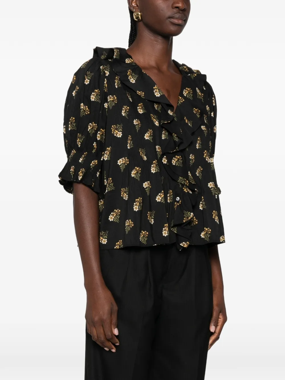 DÔEN Henri Blouse in Black, view 3
