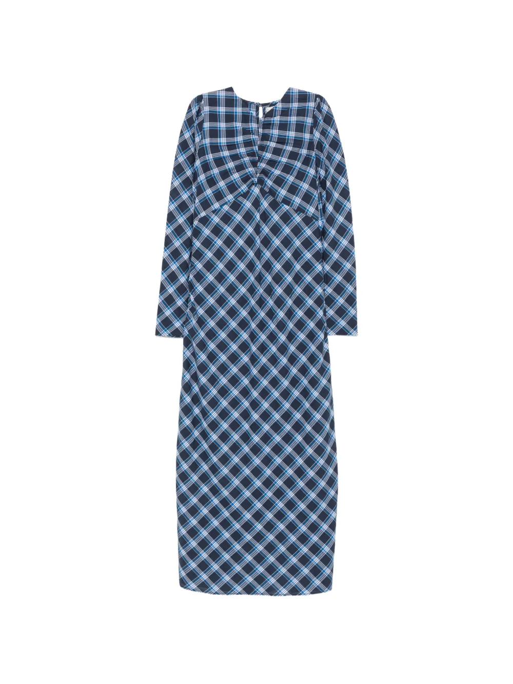 DÔEN Begonia plaid-print maxi dress