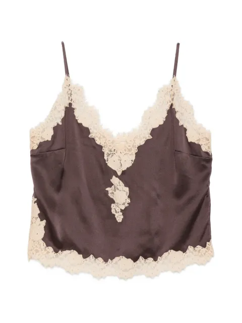 DÔEN Kira lace-trim top