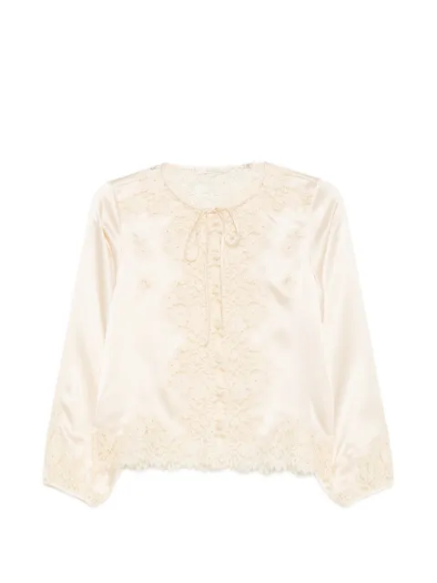 DÔEN blouse Lucine à empiècement en dentelle