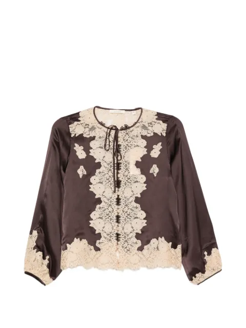 DÔEN Lucine lace-trimmed top