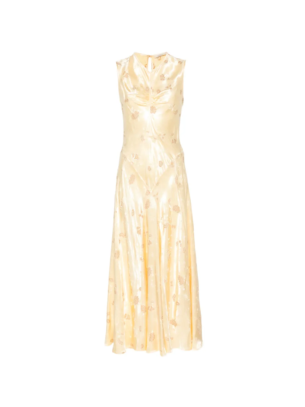 DÔEN floral-jacquard sleeveless maxi dress - Giallo