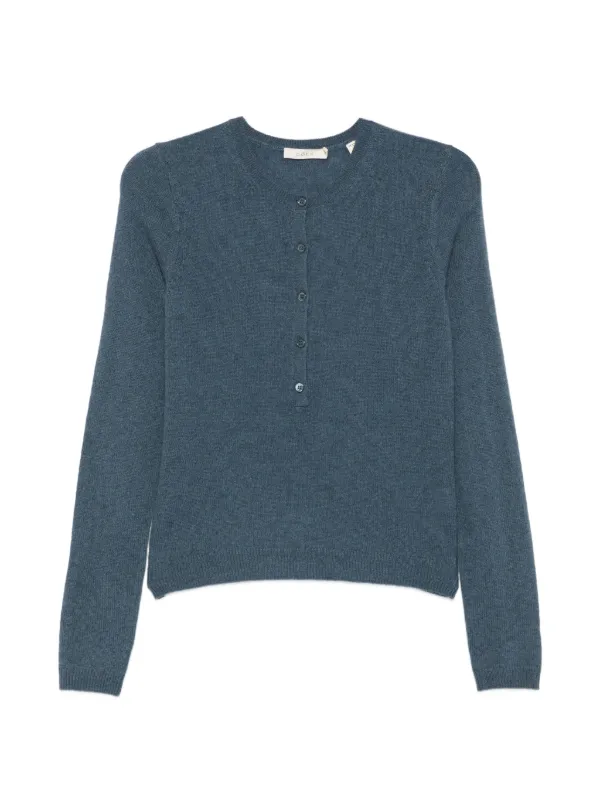 Dôen Heath Buttoned Sweater in Blue