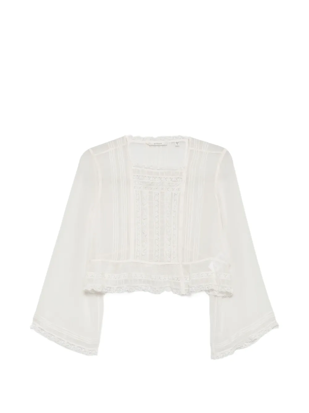 DÔEN Elodine lace-trim blouse