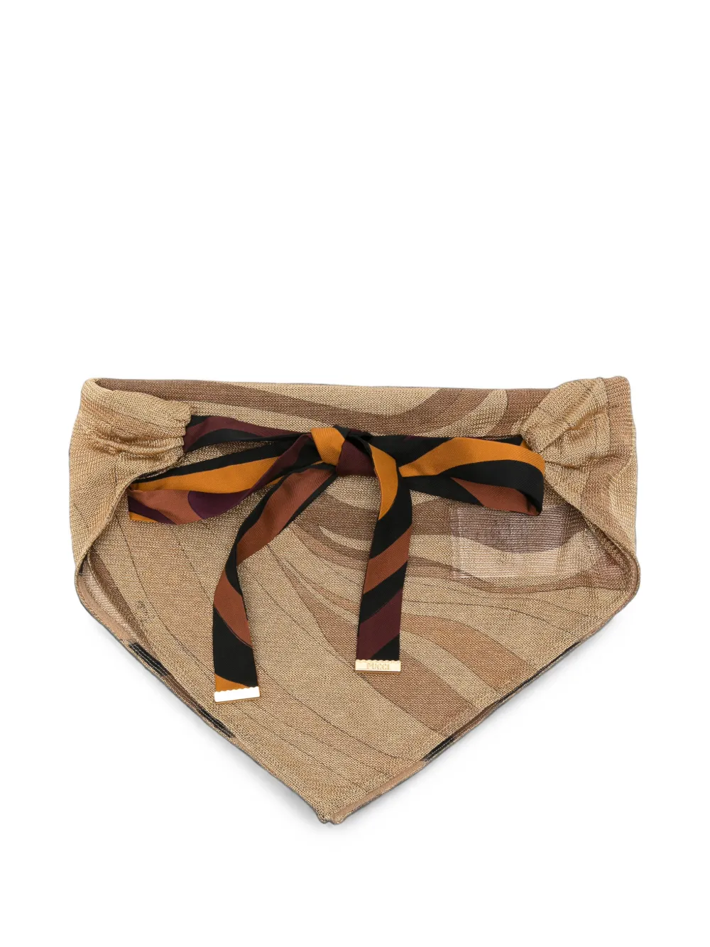 PUCCI Gebreide bandana met Marmo-print Beige