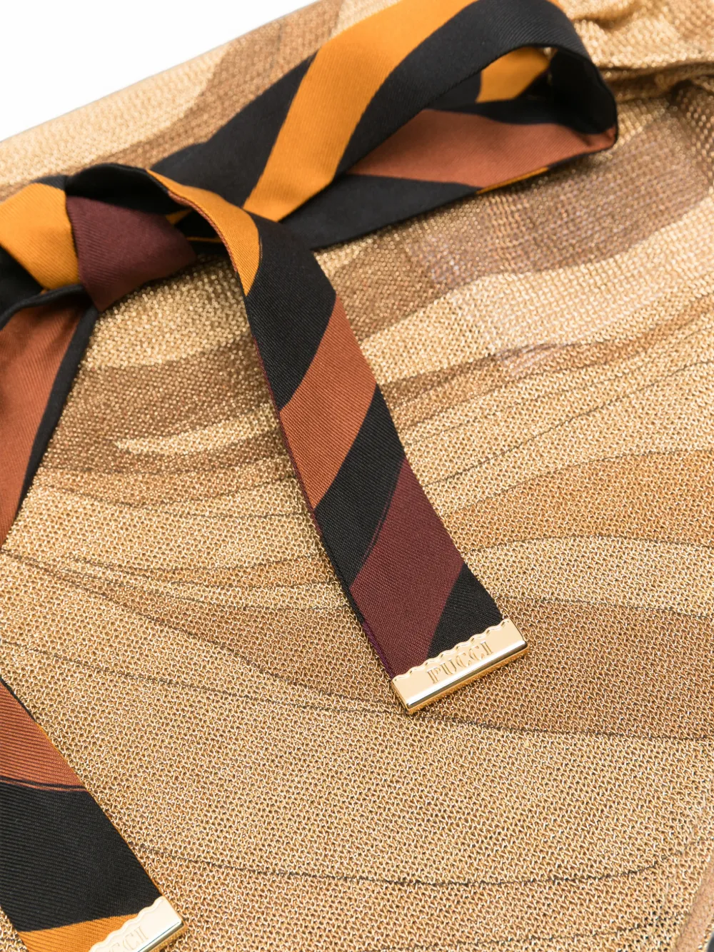 PUCCI Gebreide bandana met Marmo-print Beige