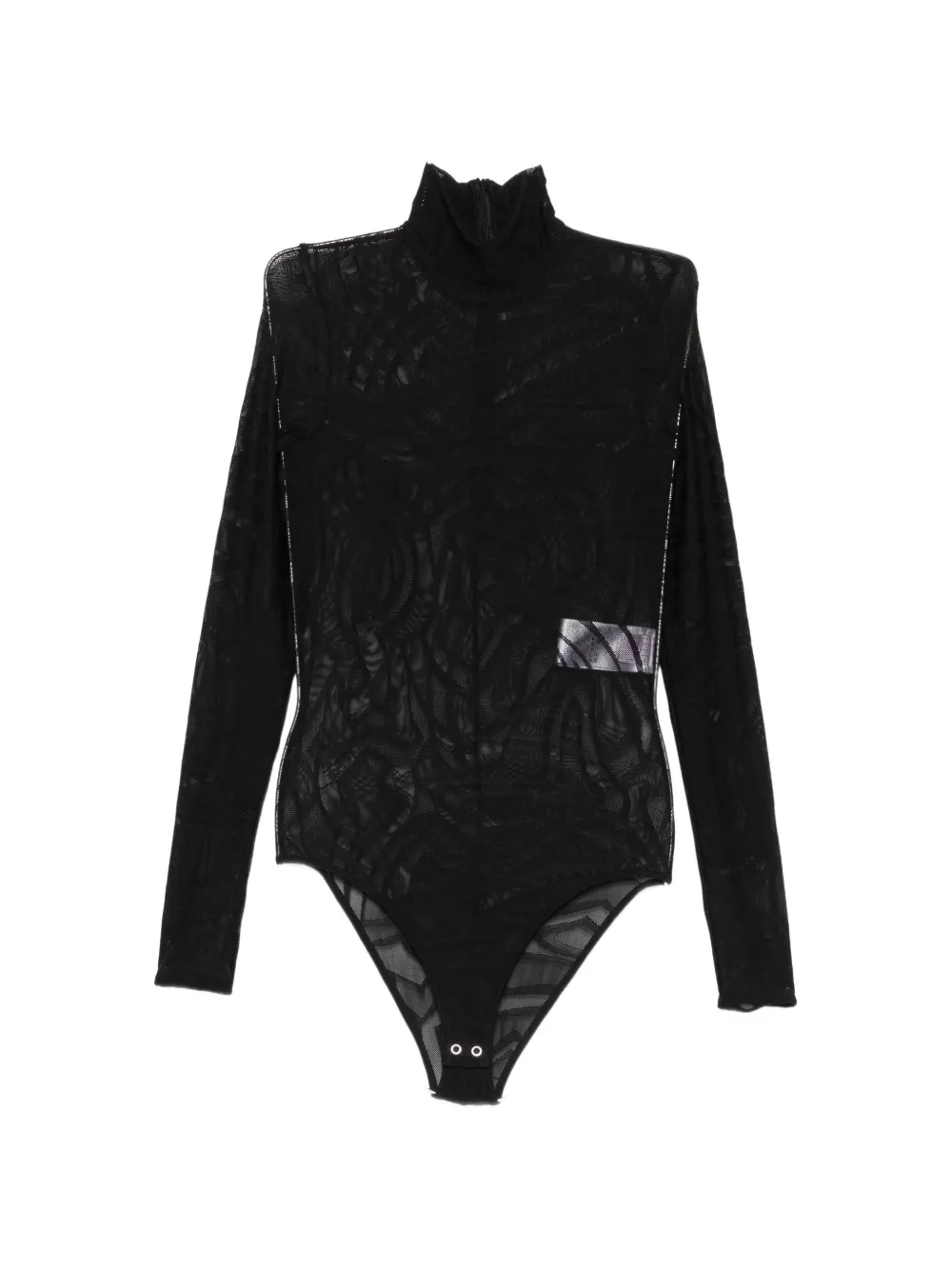 PUCCI sheer mock-neck bodysuit - Nero