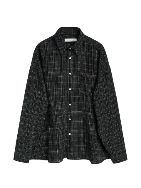 Sunflower check-pattern button-down shirt