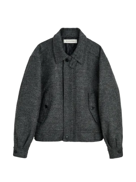 Sunflower Harrington herringbone-pattern jacket