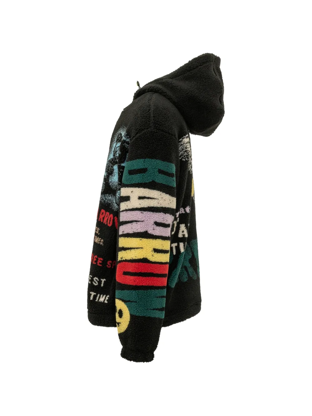 BARROW graphic-print hooded jacket Zwart
