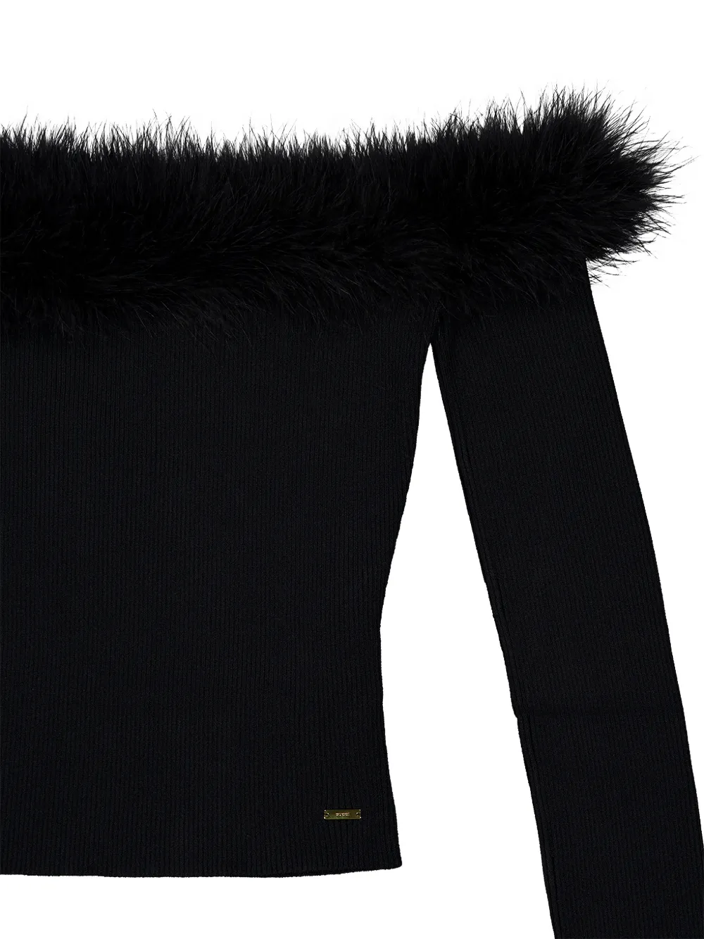 Gucci off-shoulder sweater Zwart